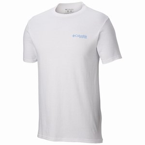 Columbia PFG Triangle Cotton Tee Skjorta Herr Vita (IBMRV1593)